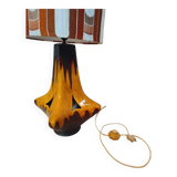 Ceramic floor lamp with flamed effect