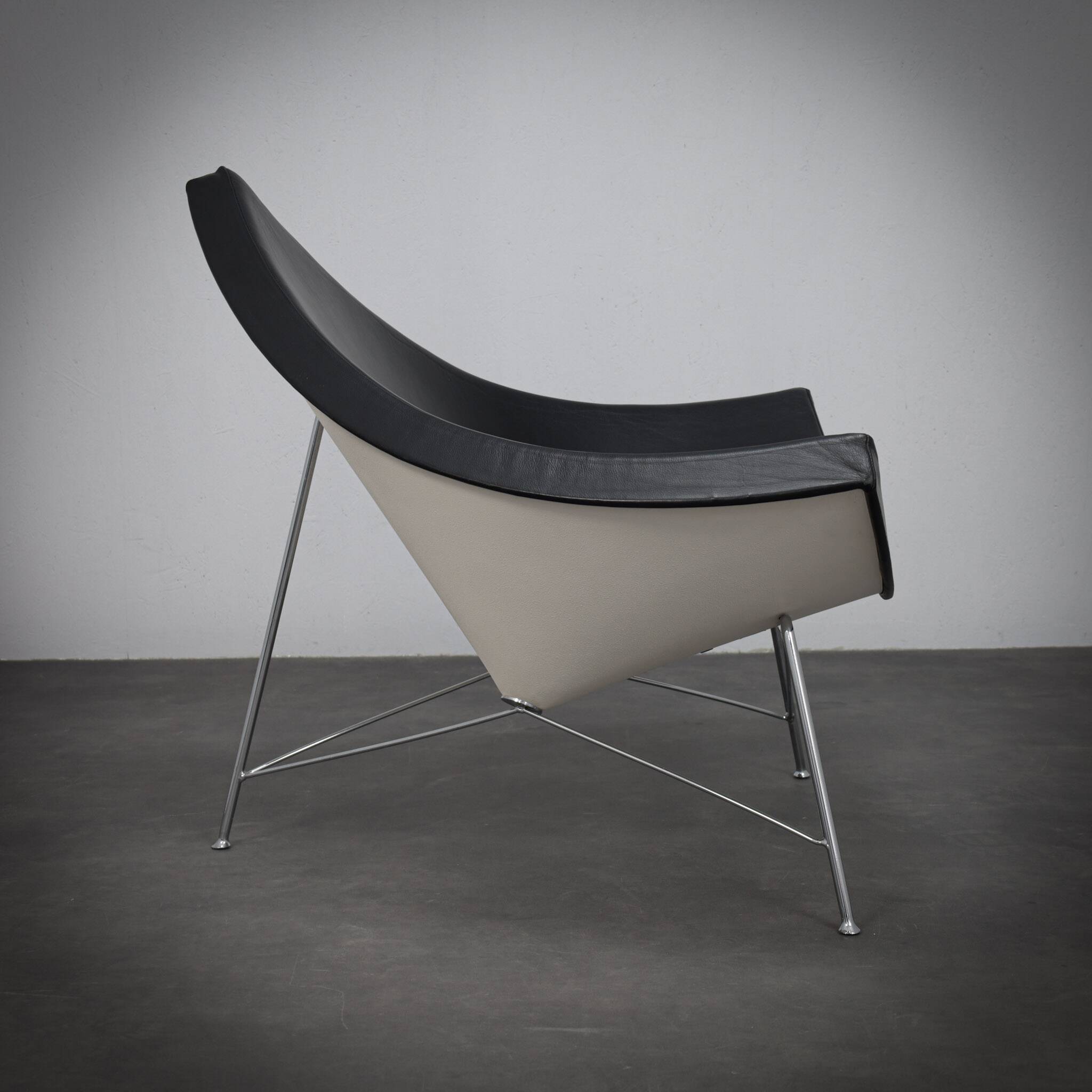 Fauteuil  en cuir Coconut par George Nelson pour Vitra, 1955