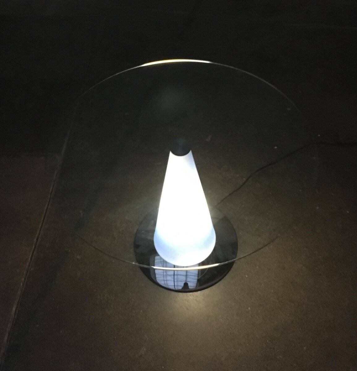 Birillo postmodern side table and floor lamp by Parisotto for Fontana Arte, 1980s