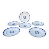 Lot  de 6 assiettes  plates Longwy