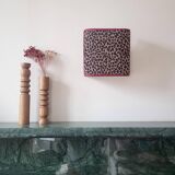 La divine – pleated leopard applique.
