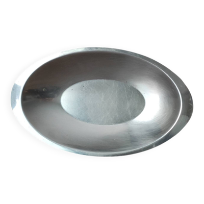 Plat ovale en inox Made in France Année 80.