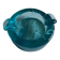 Product BHV Solid ashtray in turquoise blown glass 1960