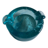 Produit BHV Cendrier massif en verre soufflé turquoise 1960