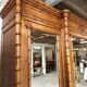 Armoire à glace 3 portes style faux bambou époque 19e siècle