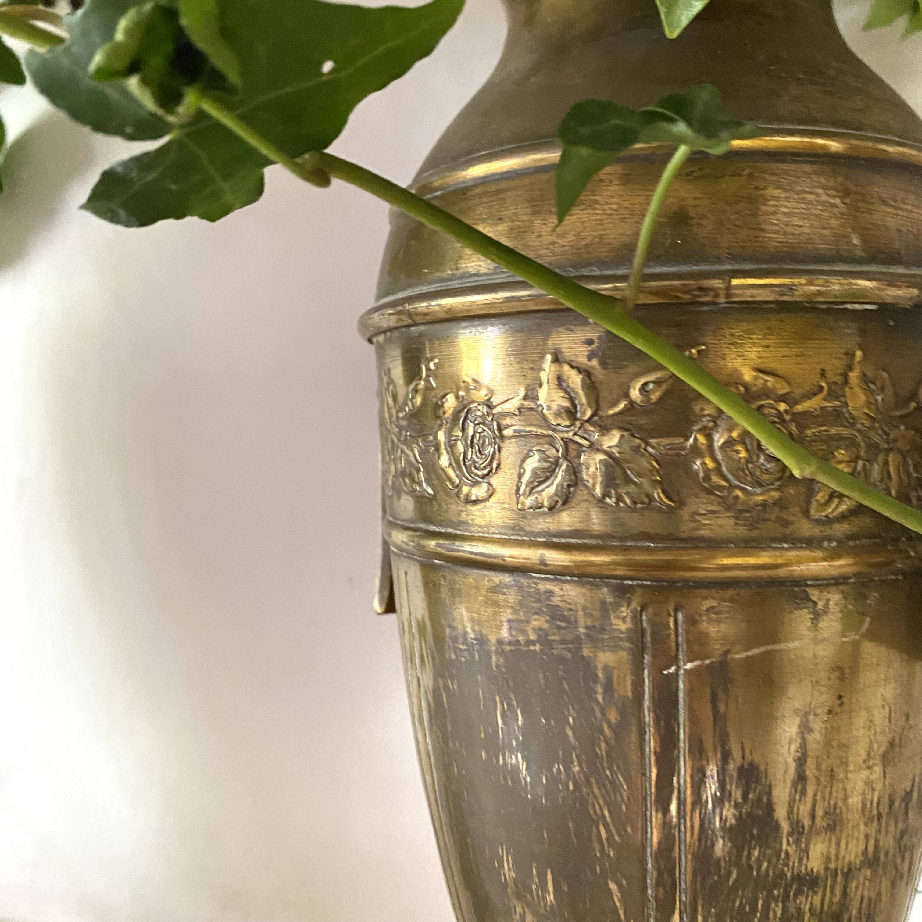 Pair of antique baluster vases