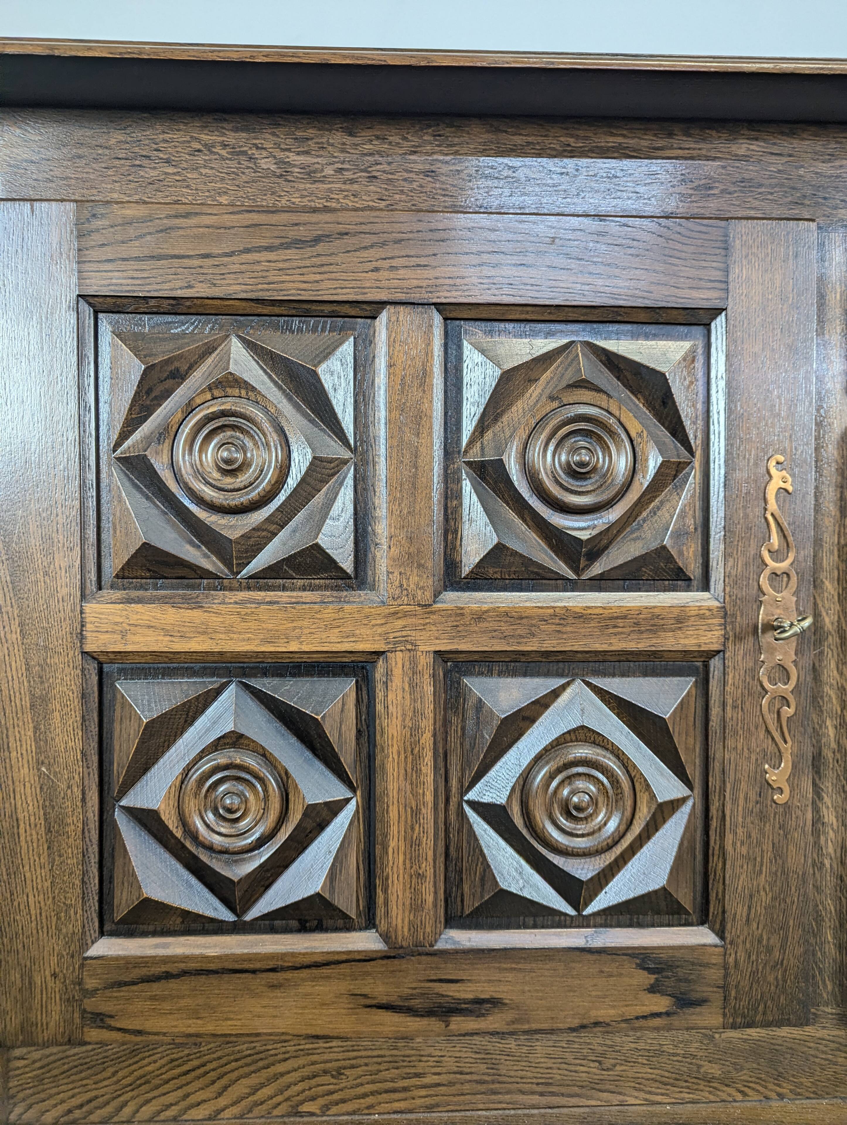 Brutalist sideboard in the spirit of Dudouyt.