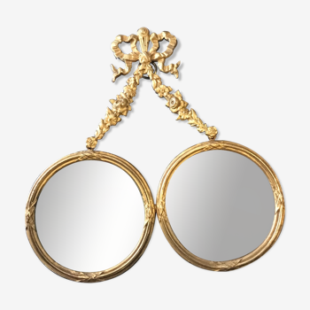 Double cadre rond de style Louis XVI