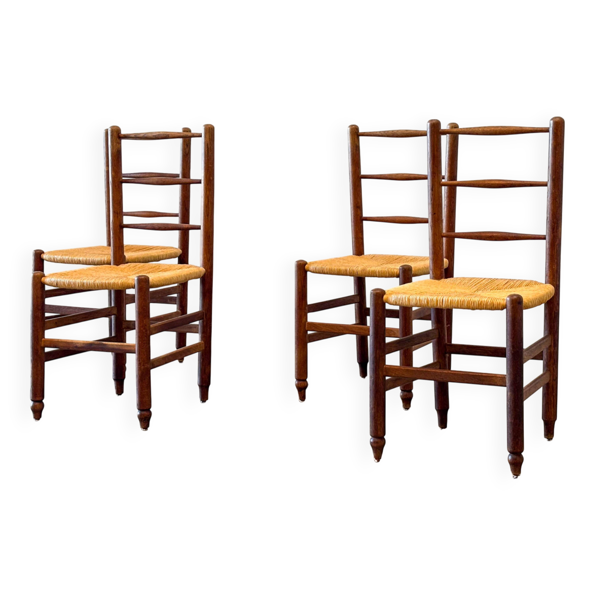 Set of four French dining chairs