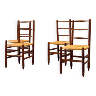 Set of four French dining chairs