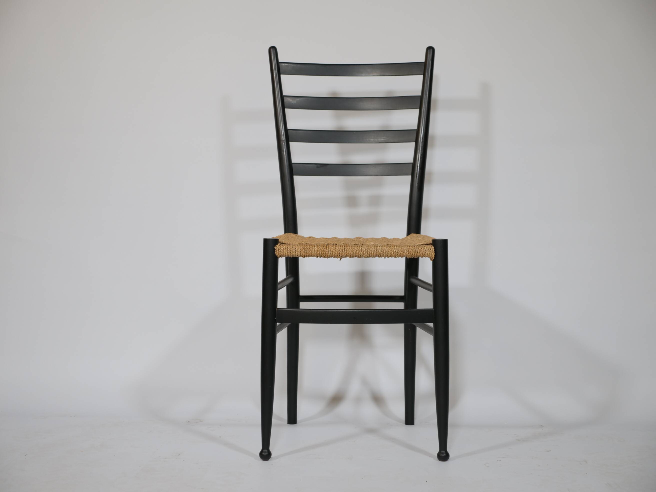 B&B Italy Wicker Chairs Table Colorful Mid-Century Design 60s 70s, Set of 5