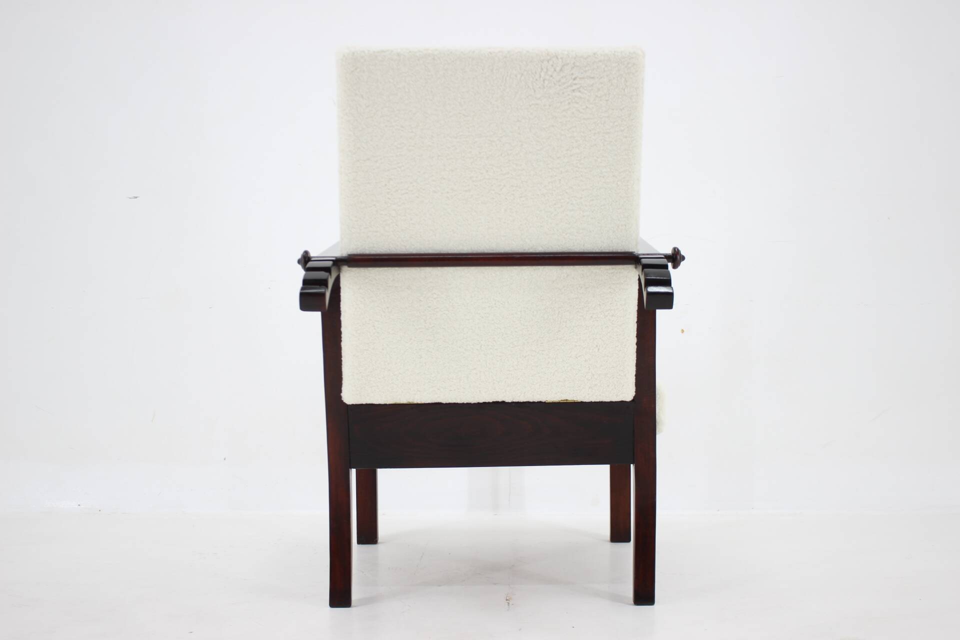 1940s Restored Beech Adjustable Armchair ,Czechoslovakia