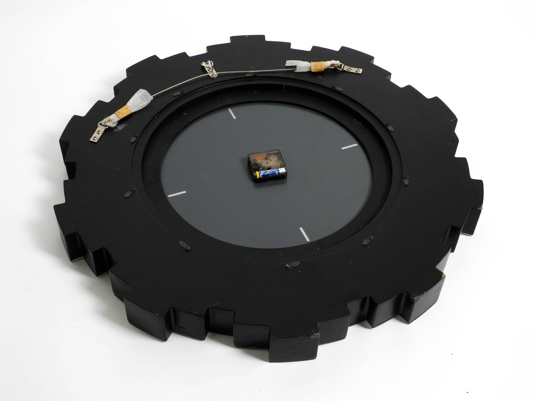 Gigantic rare heavy Sunburst mirror wall clock from the 1970s | Ø 70 cm