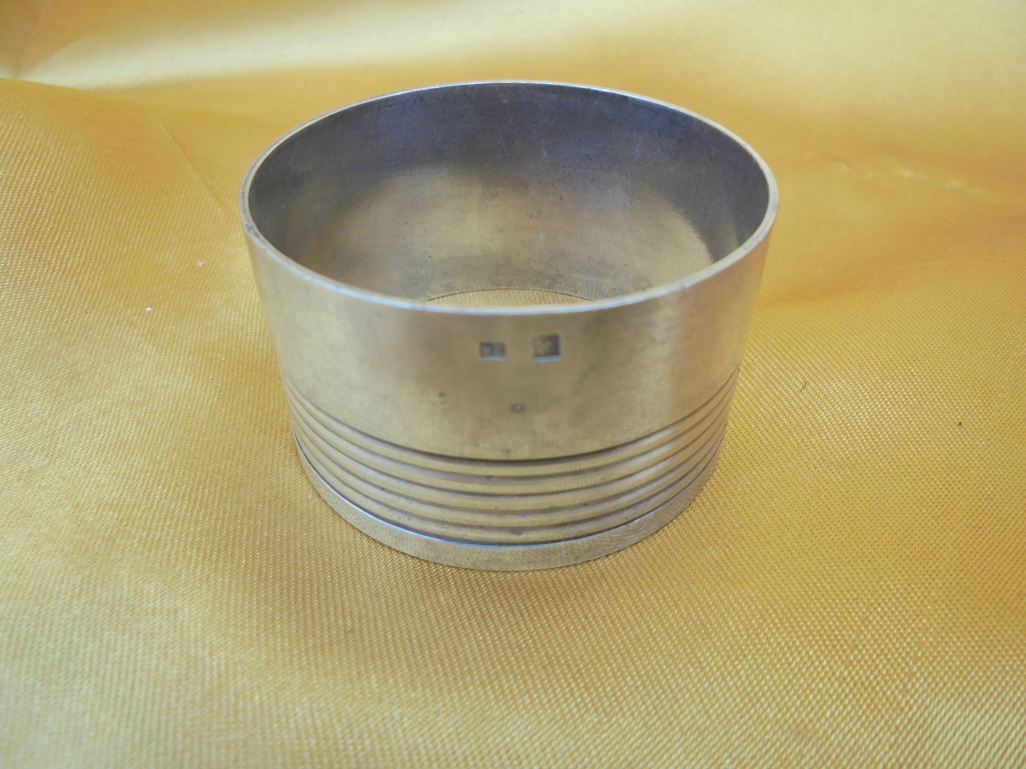 Old silver metal towel ring