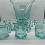 Punch service, Medici sangria in blue bubbled glass