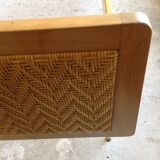 Vintage rattan wood bed