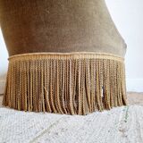 Bronze green velvet toad armchair