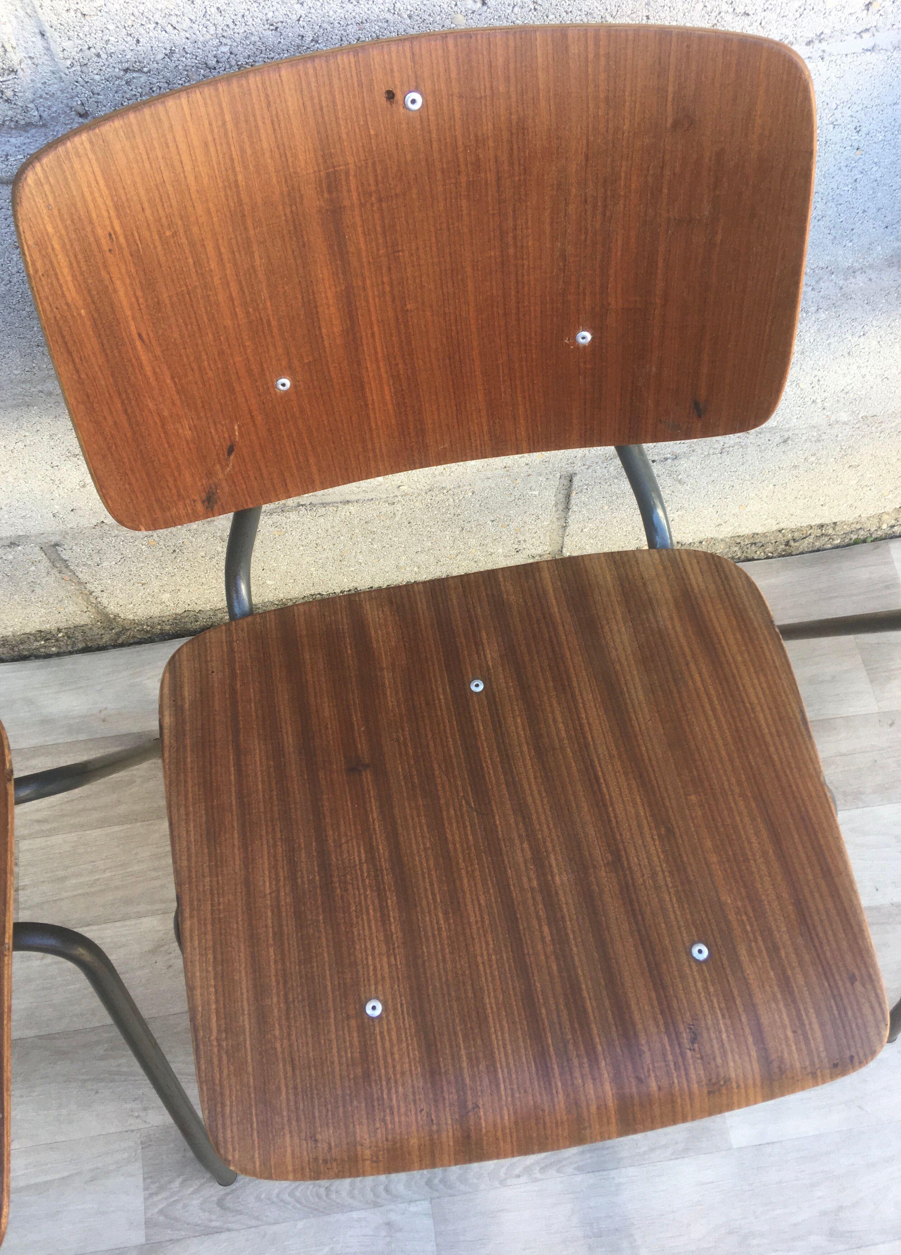 Set of 6 chairs Kho Liang 60s