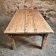 Antique French coffee table in pine with an oak skirt (18th–19th century)