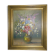 Table oil on canvas, bouquet of flowers of the fields signed Miguel