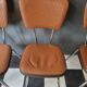 Bistro kitchen chairs in faux leather LOIRE SIEGES Vintage