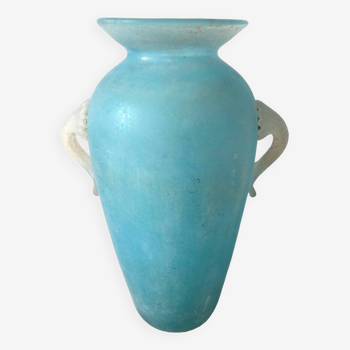 Blue amphora vase