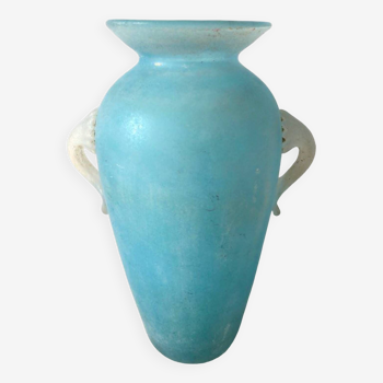 Vase amphore bleu