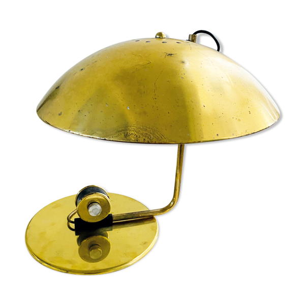 Lampe de table Art Déco italienne, laiton | Selency