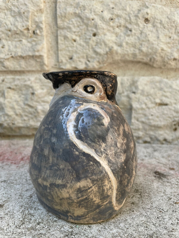 Vase en céramique pingouin XXe