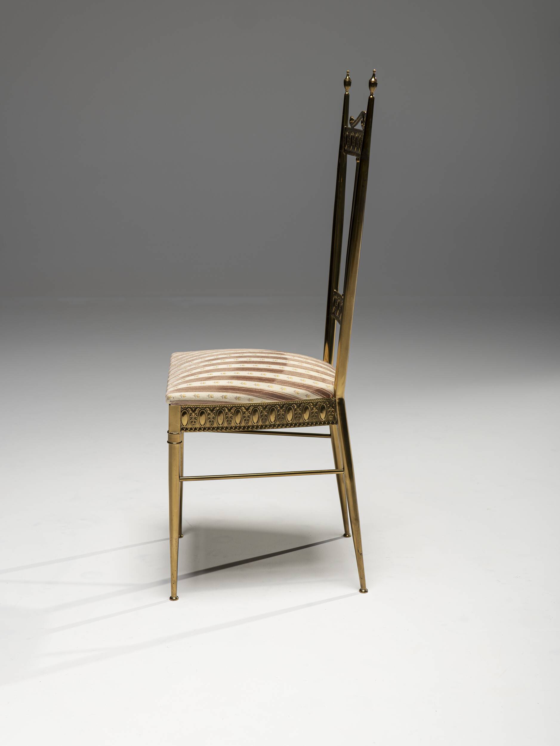 Chiavari Brass Side Chair, Italy, 1960s
