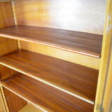 Vintage blond oak glazed library 1950