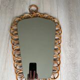 Rattan mirror