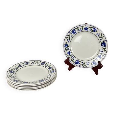 Set de 6 assiettes à dessert Churchill England ,motif  fleur, 1970