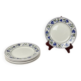 Set of 6 Churchill England dessert plates, flower pattern, 1970