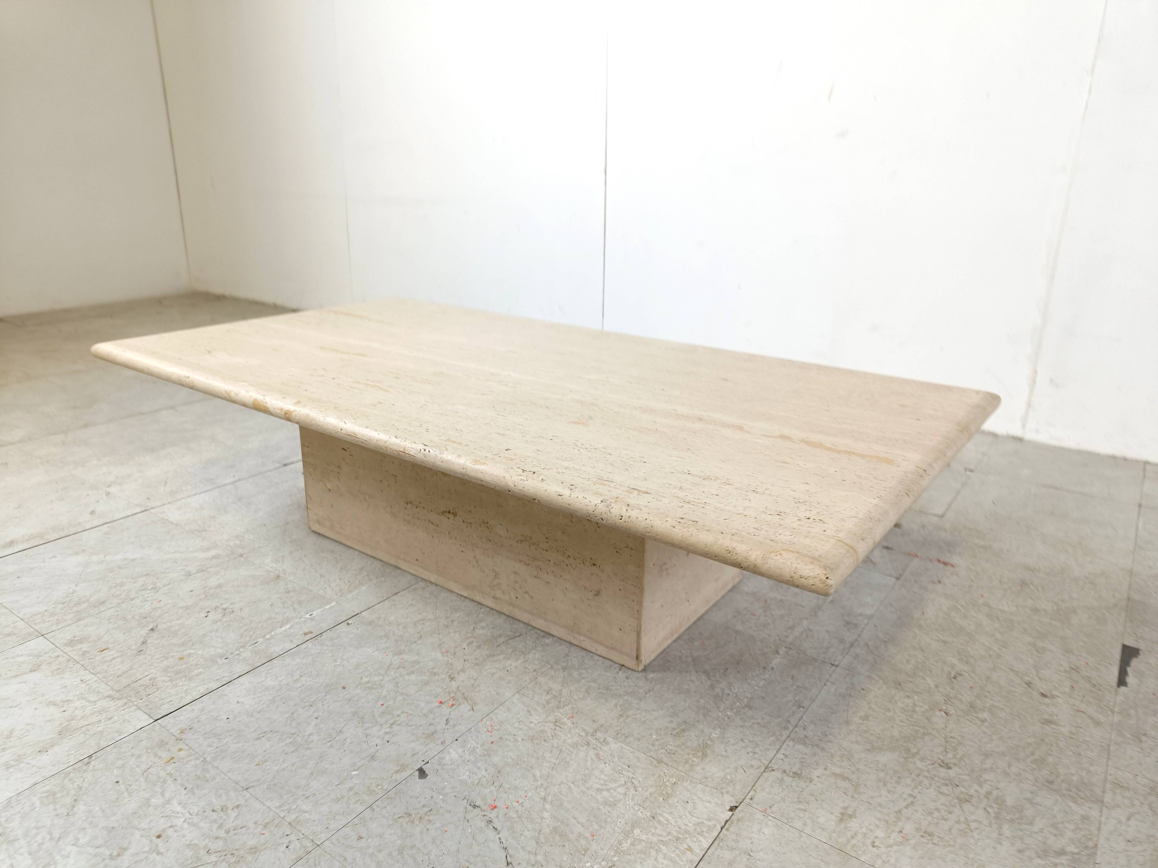 Travertine Coffee Table 1970s, Italy