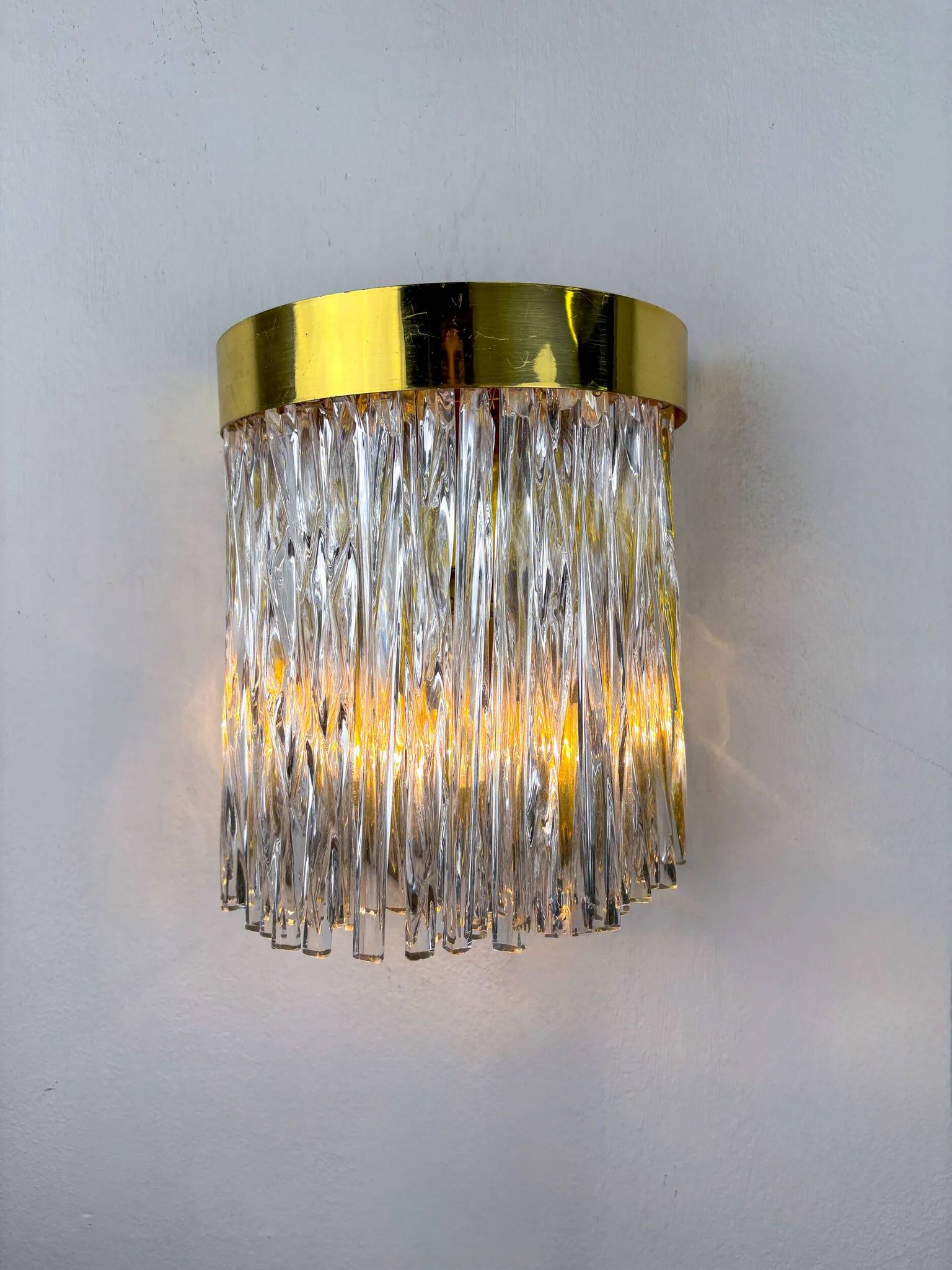 Applique murale Cascade par Venini, verre de Murano, Italie, 1970