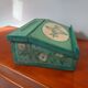 Vintage writing desk / storage (mid 1980) in solid wood, made and painted by hand