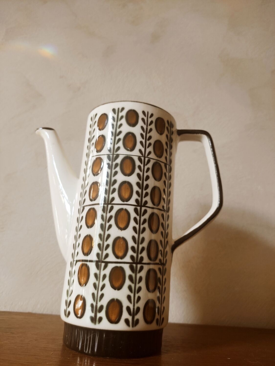 Teapot, Boch walnut tiled coffee maker