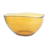 Amber glass bowl, Vereco, vintage