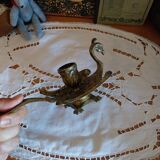 Antique gilt bronze hand candle holder