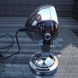 Chrome metal "lighthouse" lamp