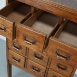 Antique Dutch Oak Apothecary Cabinet or Filing Cabinet, 1930s
