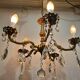 5-light Louis XV bronze and brass chandelier
