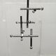 Minimalist chrome ceiling lamp from the mid-century space age by Temde, Switzerland, 1960s.