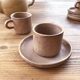 Set théière et tasses en grès