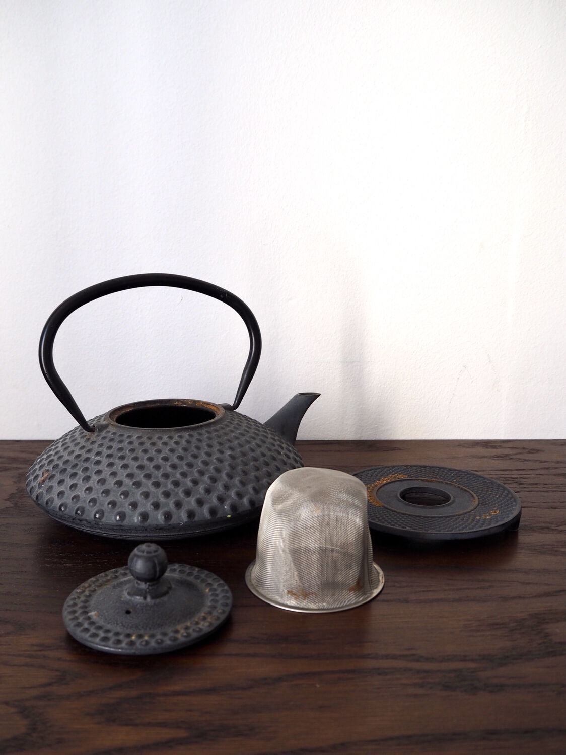 Cast iron teapot