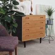 Ash chest of drawers, Danish design, 1970s, manufacturer: Hundevad & Co