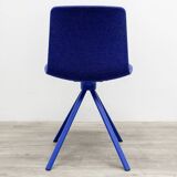 Chaise Lottus Spin en tissu bleu, Enea