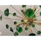 Suspension ovale en verre de murano vert « coni » spoutnik