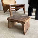 Monoxyl sofa end in black mango tree tripod half-sphere tray h:45 d:44